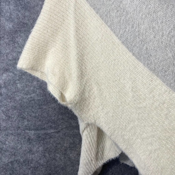 Anthropologie Poncho Cardigan One Size Colorblock Fuzzy Knit Open Layering Shawl - Picture 4 of 8